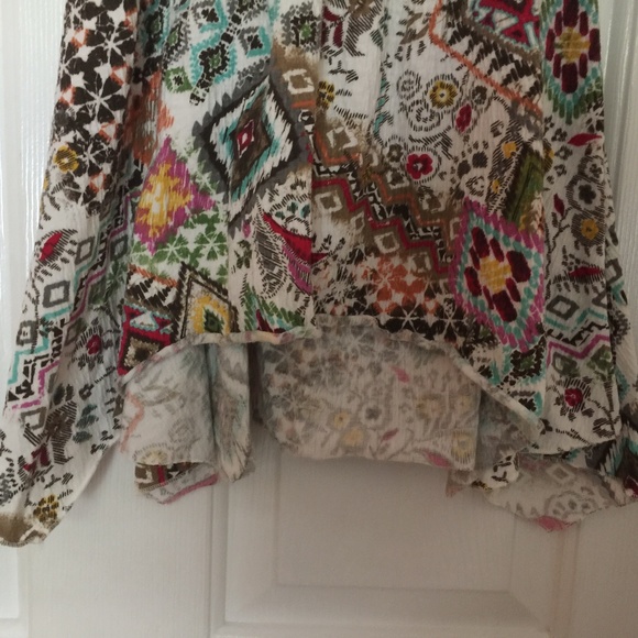 Bella du Jour Boho top multi-color sz small women - Picture 2 of 7